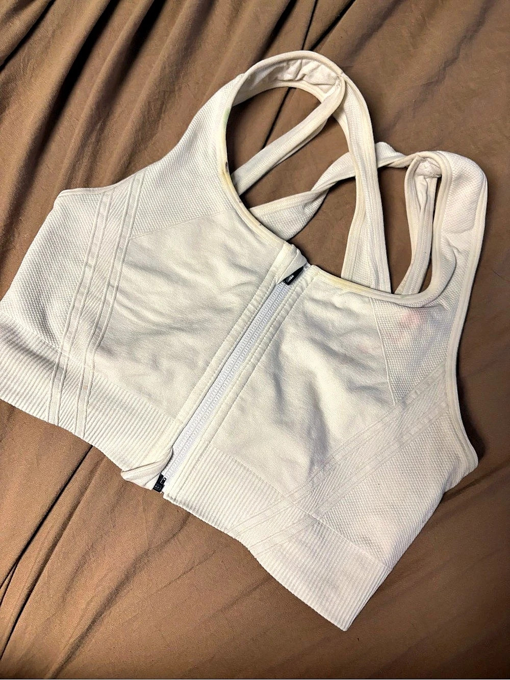 Avia Women's Athletic Sports Bra White Size Medium